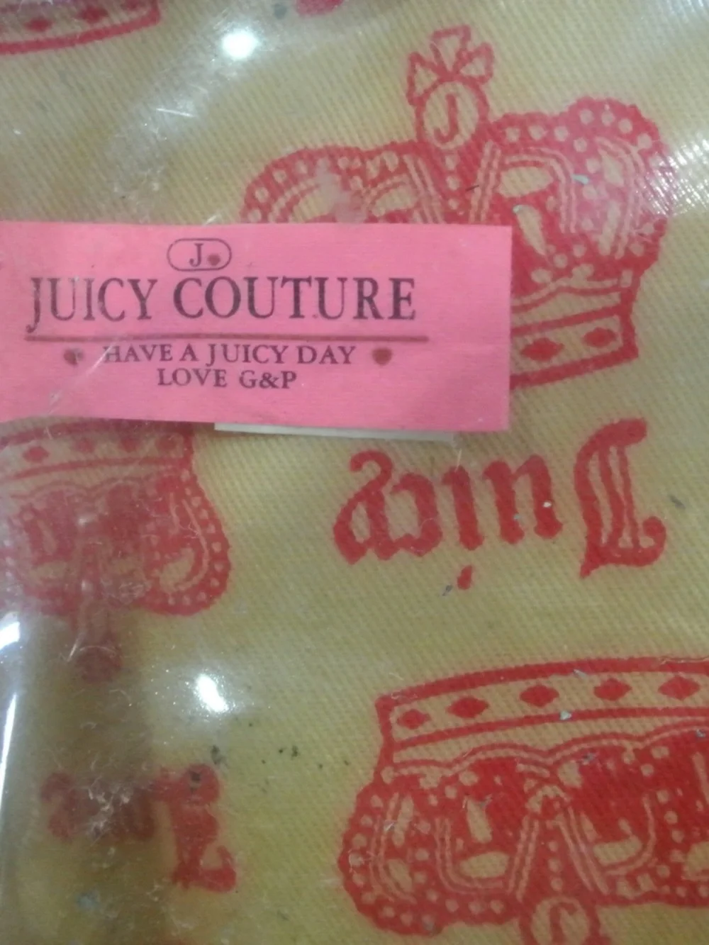 VINTAGE RARE JUICY COUTURE PINK AND BROWN MAKE UP CASE/ORGANIZER